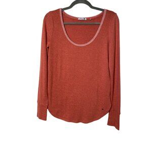 Abercrombie & Fitch Womens M Sweater Top Long Sleeve Scoop Neck Y2K Logo Casual